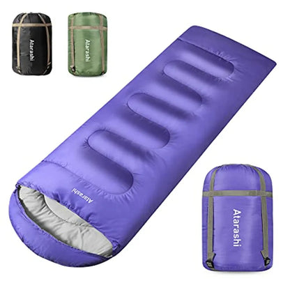 4-Seasons Adult Camping Sleeping Bag Light Warm Extra-Large with Compression Sack for Hiking Backpacking Outdoor Adventures in