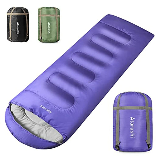 4-Seasons Adult Camping Sleeping Bag Light Warm Extra-Large with Compression Sack for Hiking Backpacking Outdoor Adventures in