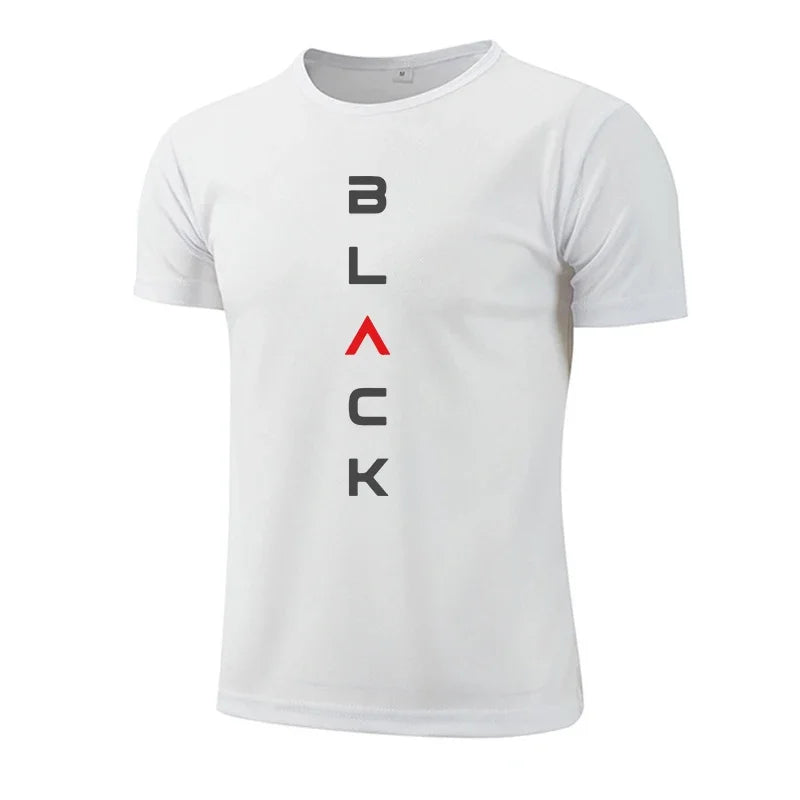 Quick-Drying Men T-shirt Printing Casual Sports Exercise Short Sleeve Outdoor Lightwight Marathon Clothing 2026 Summer Mesh Tees