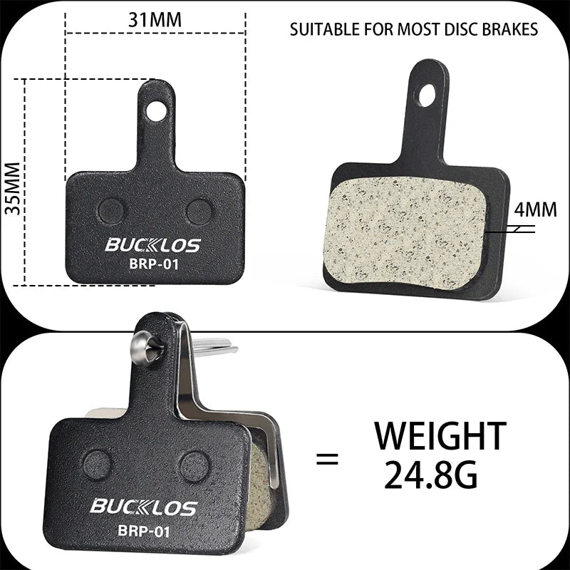BUCKLOS Bike Brake Pad Resin Disc Pads For SHIMANO B01S Wear-resistant MTB Bicycle Hydraulic Brake Pad for B03S B05S Brake Parts