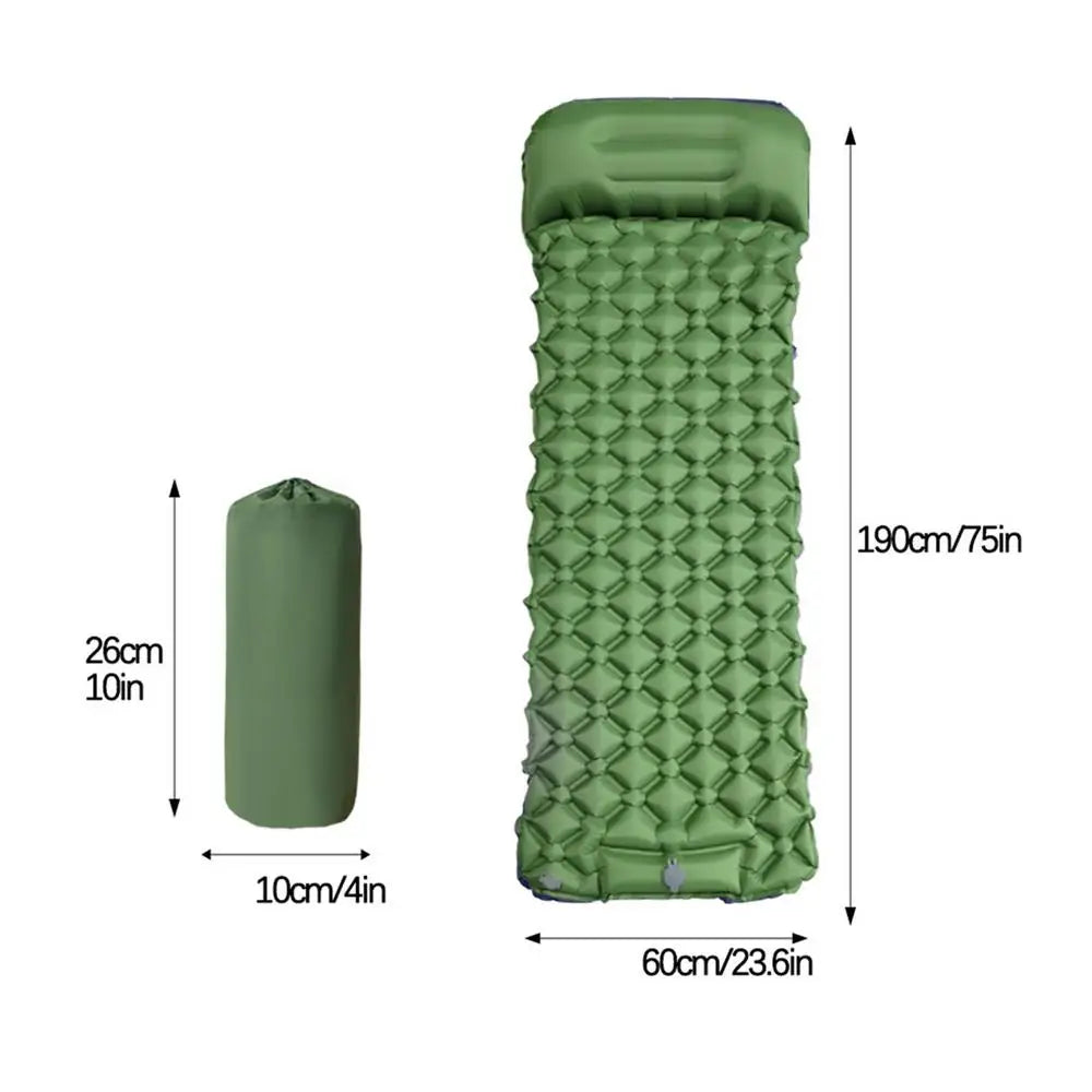 Inflatable Camping Mattress With Pillow