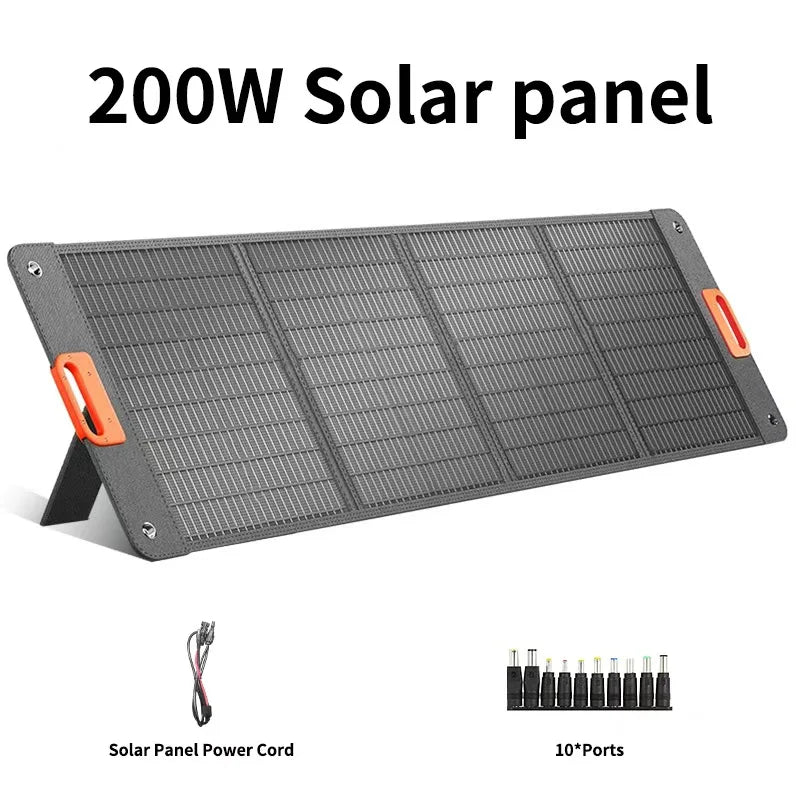 ETFE 100w 200W Foldable Solar Panels Cell Portable Solar Charging Panel Complete Kit Outdoor Tourism Camping Power Station