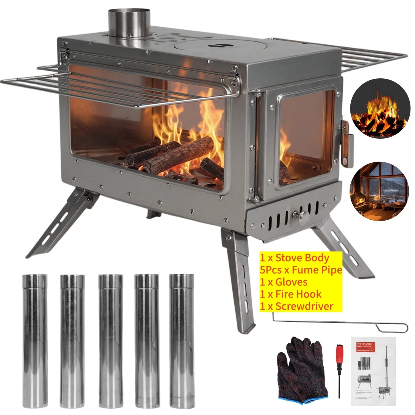 Stainless Steel Smokeless Fireplace