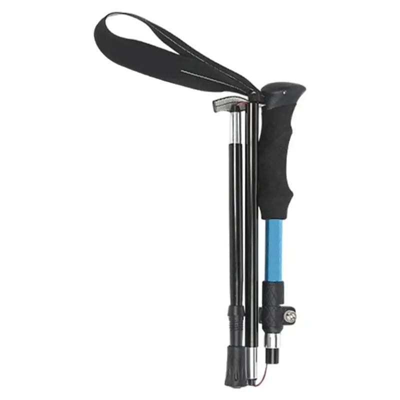 Hiking Poles Balance Support Folding Trekking Poles Backpacking Gear 5-Section Trekking Walking Sticks Compact Hiking Poles For