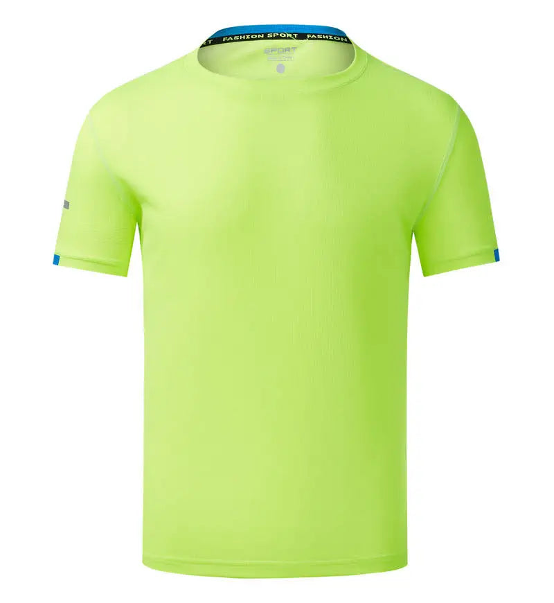Quick Drying Round Neck T-shirt With Short Sleeves Breathable Fitness And Leisure Team Wear Running Shirt For Men And Women