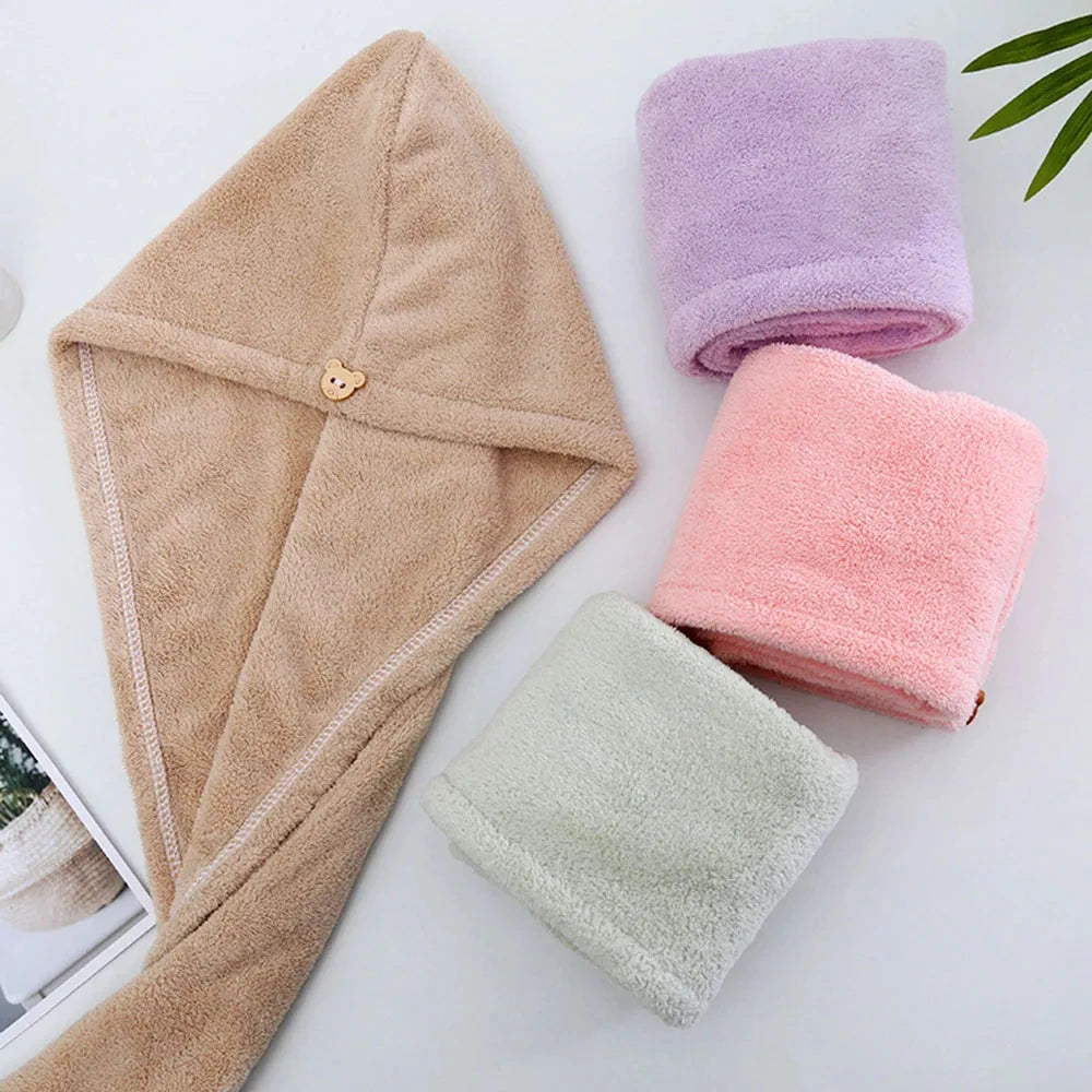 Quick Dry Hair Quick Drying Microfiber Towels Bathroom Bathroom Accessories Nursing Cap With Buckle Sauna Spa Towel Bath