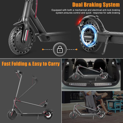 AiliFe Folding A8 Mini Electric Scooter Smart APP  8.5inch tire Foldable E Scooter Long Range Electric Scooters for Commuters