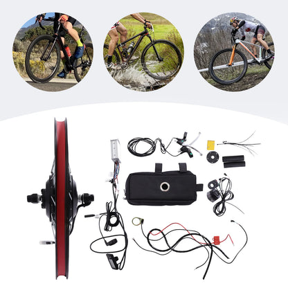 20Inch Electric Bicycle Kit 36V 350W W/ LCD Display Front Wheel Electric Bicycle Motor Hub Conversion Kit W/ Pedal Assist Sensor
