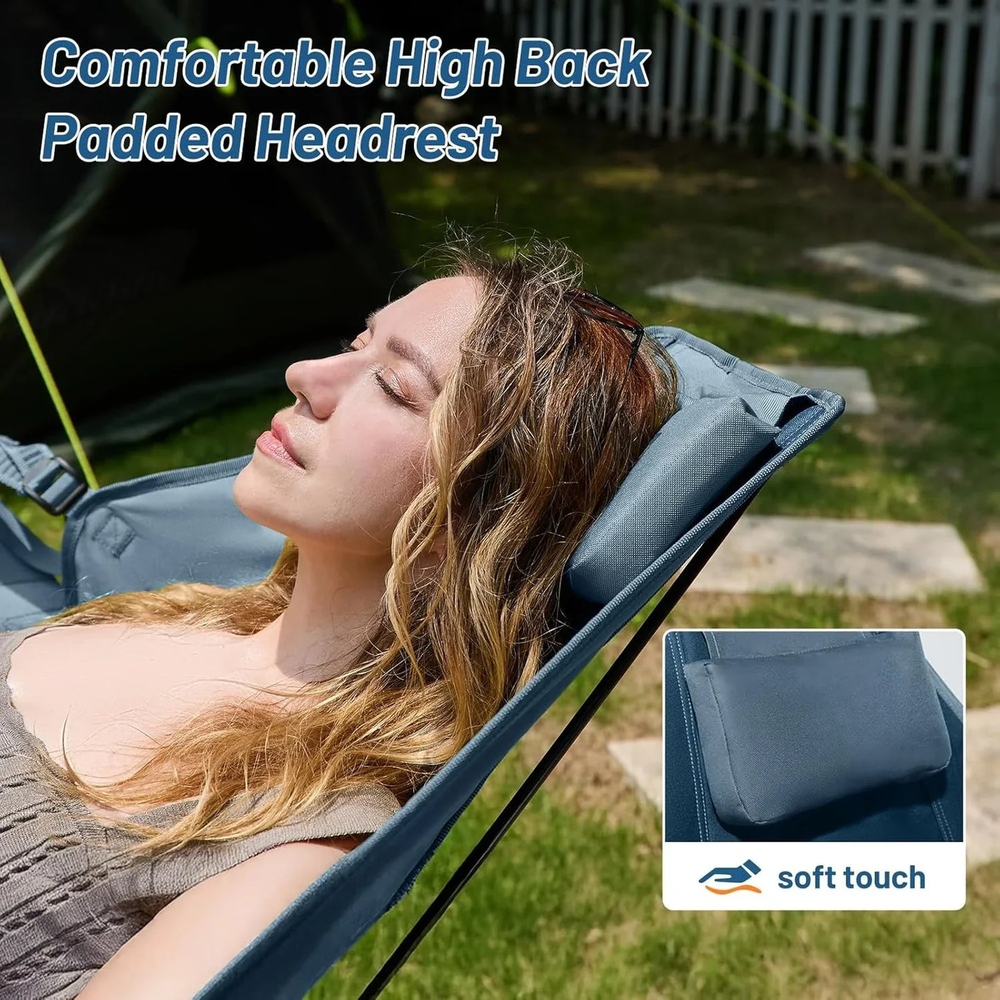 Heavy Duty Folding Hammock Camping Chair with Adjustable Backrest Supports 300lbs, Portable Hammock, Customized