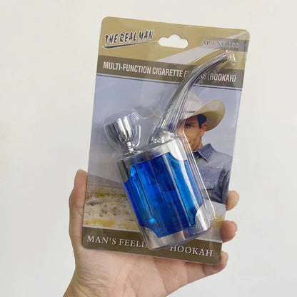 Complete set Cleanable Acrylic Smoking Pipe Fashion Microfilter Tobacco Pipe Circulation Reduce Tar Smoke filter Cigarette Tool