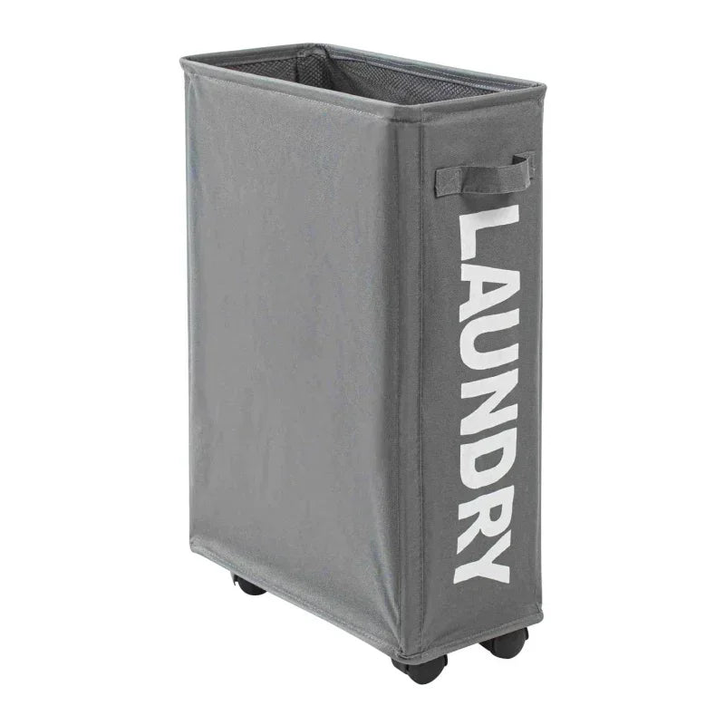 Laundry Basket with Wheels Large Capacity Yoga Mat Storage Basket Multifunctional Foldable Waterproof Dirty Clothes Storage Bag
