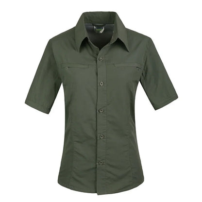 Women Quick Dry Outdoor Shirt Removable Hiking Camping Shirt Pants Summer Breathable Hunting&Climbing Shirt Trousers