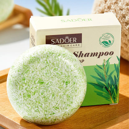Tea Tree Essential Oil Solid Shampoo Bar Deeply Cleanses Nourishes Nourishes Hair Plant Essential Oils Care For Scalp And Hair