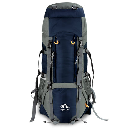 Night Cat Camping Backpacks 90L with Internal Frame Hiking Backpack for Men Women Waterproof Lightweight Breathable Outdoor
