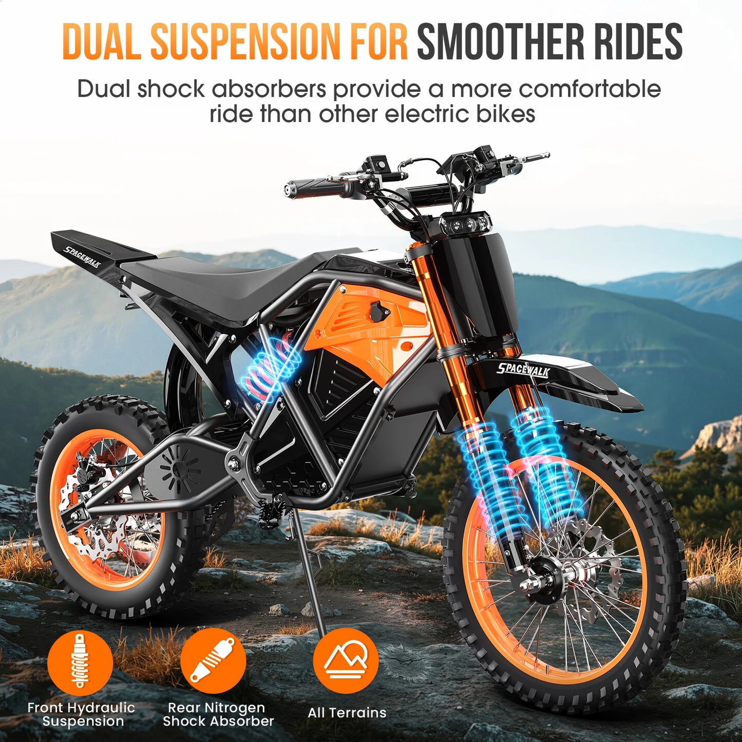 14"/12" Fat Tire Electric Dirt Bike 48V Mountain