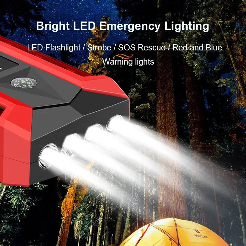 5000A Car Battery Starter Portable Charger Auto Jump Starter 12V Petrol Diesel Car Emergency Booster Start Power Supply