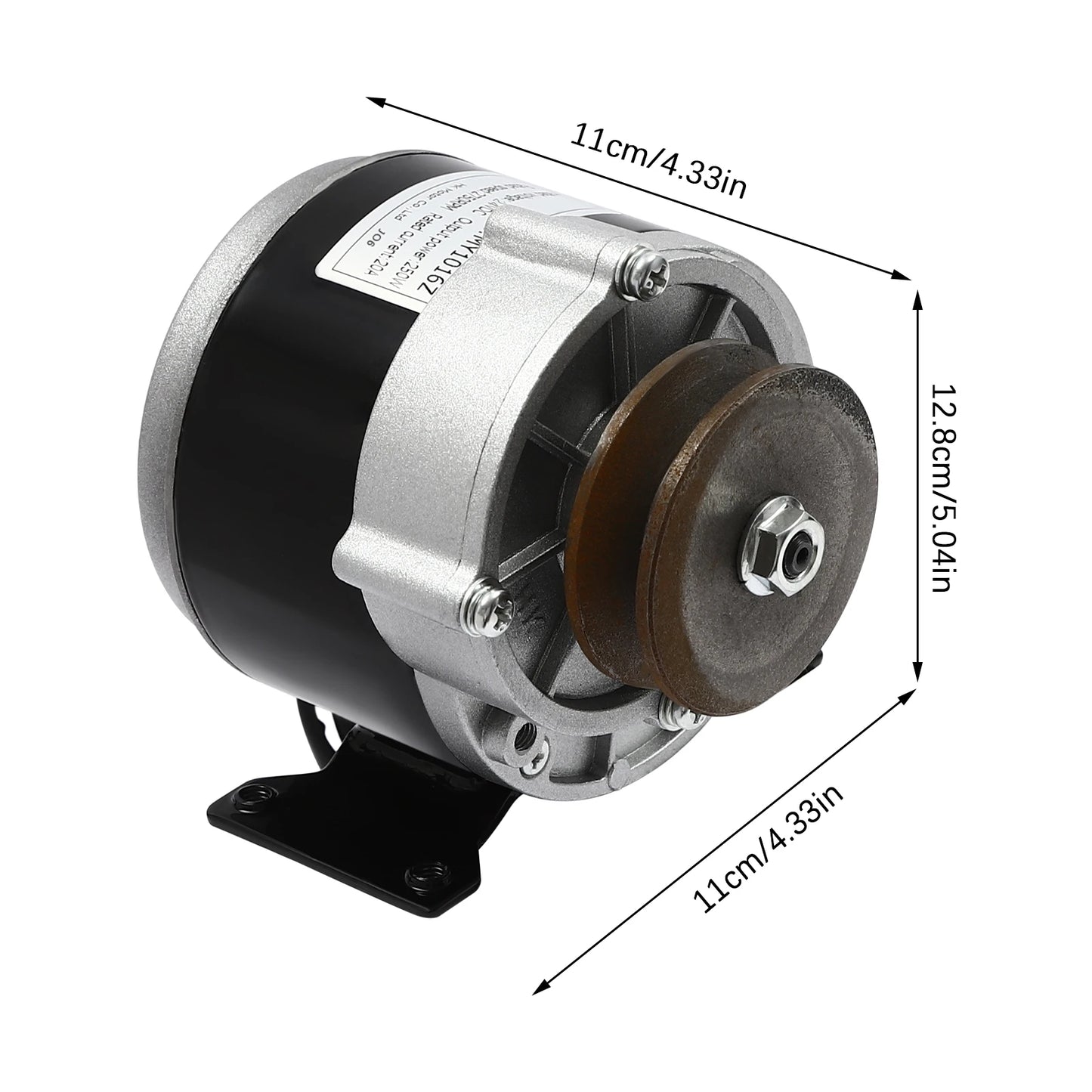250w 24v Electric Bicycle Reduction Motor, Powerful Motor With Pulley, Gear Motor