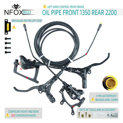 NFOX B023 Electric Bicycle Scooter Oil Disc Hydraulic Brake 160 Accessories 203 E bike 180 Power Off Right 140 GIFT Tool New