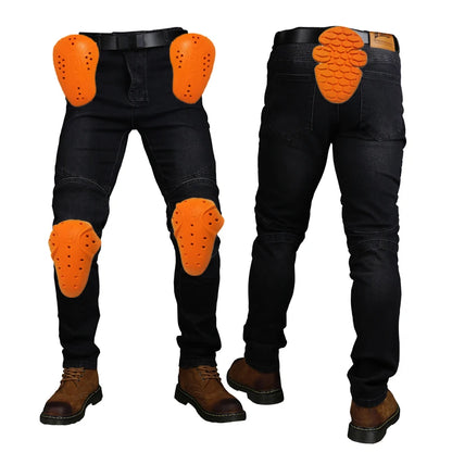 Motorcycle Rider Pants Cycling Pants Racing Jeans With 5 Anti-Fall Protective Gear Moto Motocross Trousers CE Level 1/2 Armor