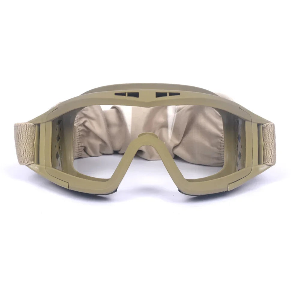 New Airsoft Tactical Goggles 3 Lens Windproof Dustproof Shooting Motocross Motorcycle Mountaineering Glasses CS Safe Protection