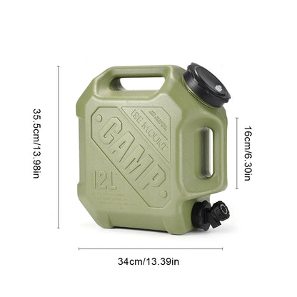 12/13/19L Water Tank Outdoor Water Bin Large Capacity Camping Bucket with Faucet No Leakage Water Bucket Container for Travel
