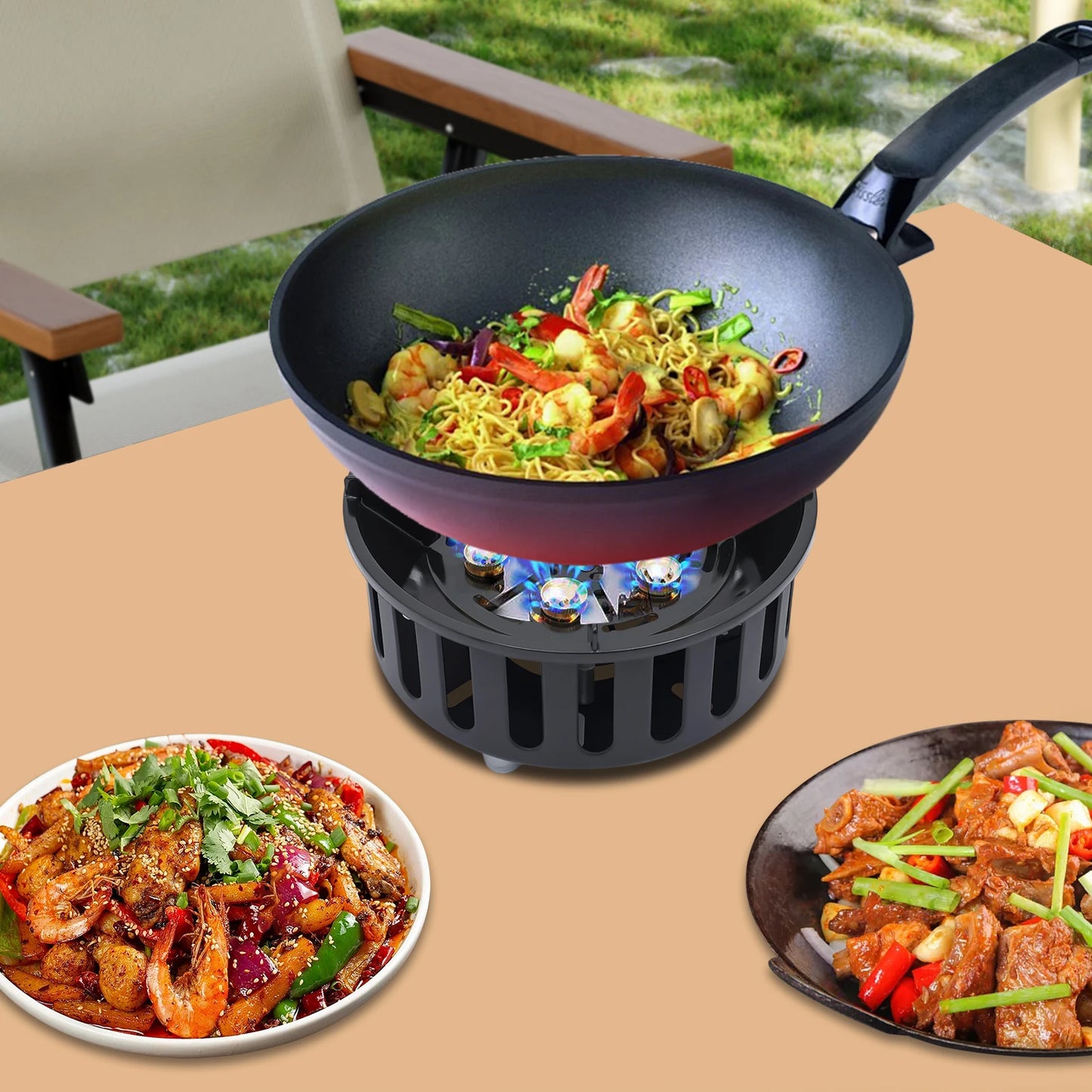 Portable Stove with 3 Adapters Gas Stove