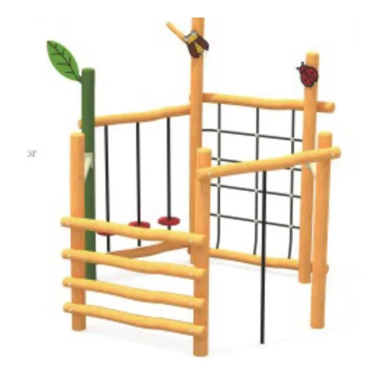 Indoor Outdoor Custom Wooden Play House for Kindergarten Daycare Outdoor Play Area, Children Wooden Playhouse