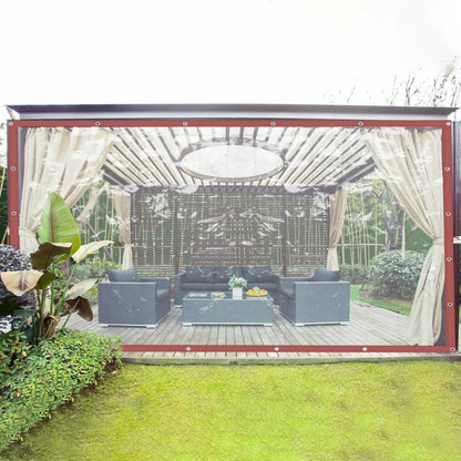 PVC Vinyl Clear Water Sun-proof Commercial Awning Canopy Patio Roll Up Curtain