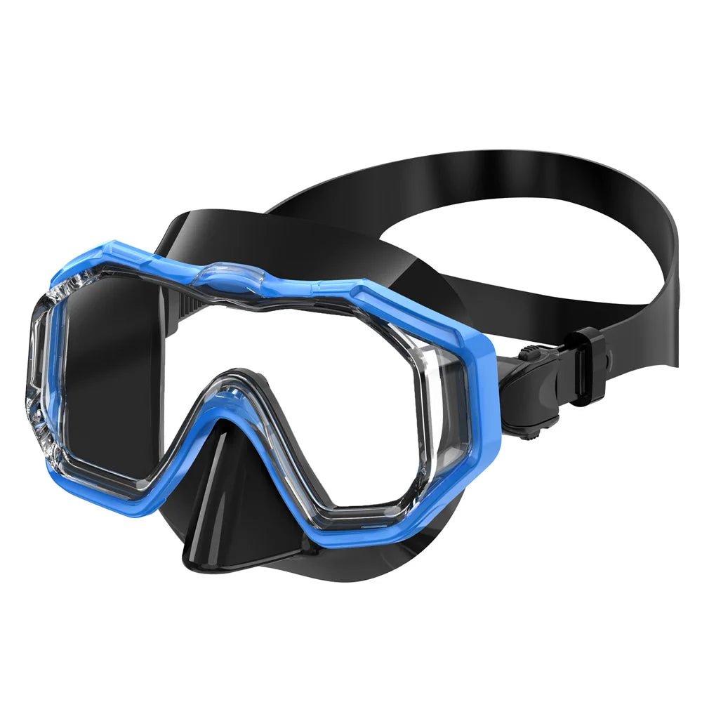 Kids Snorkel Mask 3 Windows Panoramic Wide View HD Three-Lens Adjustable Scuba Snorkeling Swimming Diving For Youth and Child