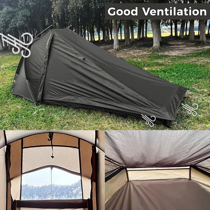 Ultralight One Person Tent with Rainfly, Easy Setup for 3-Season Camping Hiking Backpacking