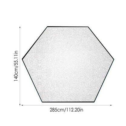 Waterproof Tent Mat Outdoor Camping Hexagonal Tent Pad Aluminum Film Tarp Ground Sheet Picnic Hiking Camping Mat Accessories