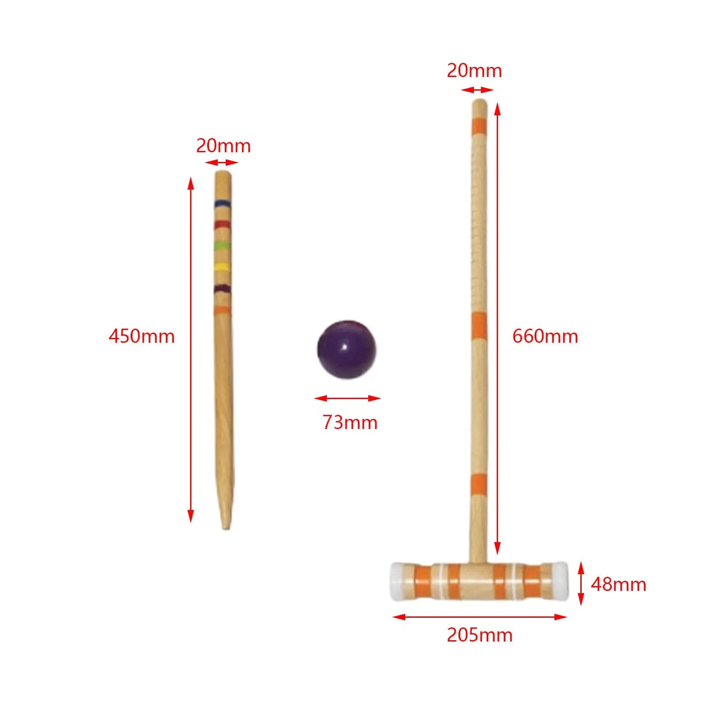 Lawn Croquet Game Set 2 Benchmarks for Yard Outdoor Games Sport Family