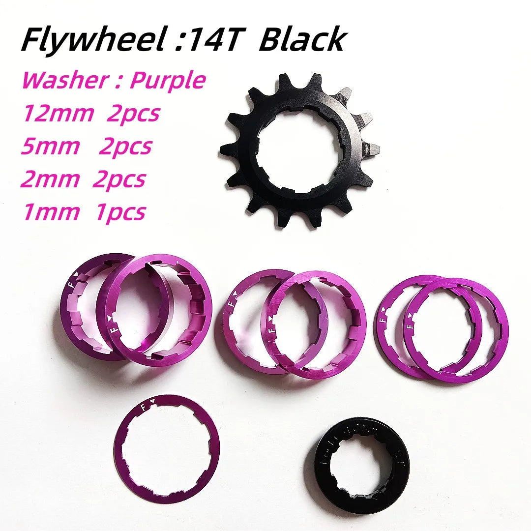 13T/14T/15T/16T AL7075 Mountain Bike Cassette Bicycle Freewheel Conversion Kit Flywheel Sprocket Single Speed Cassette Cog