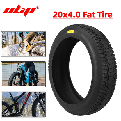 ULIP New 20x4.0 Inch Off-road Fat Tire Puncture Proof Tyre for Snowmobile Beach Electric Bicycle 20*4.0 Anti-Slip Fat Tire Parts