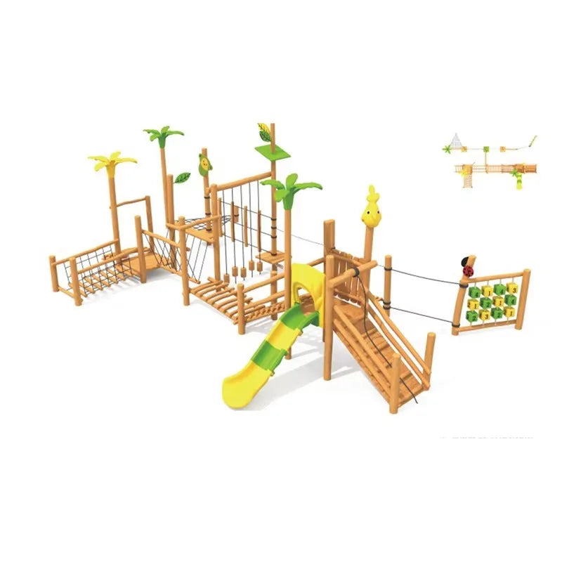Indoor Outdoor Custom Wooden Play House for Kindergarten Daycare Outdoor Play Area, Children Wooden Playhouse