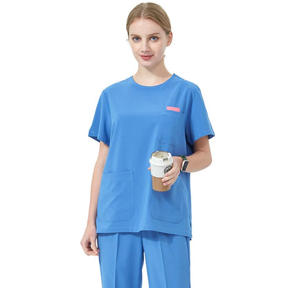 Quick-Dry Hospital Working Clothes Breathable Doctor Nurse Uniforms Women's Orthopaedic Surgeon Stretch Medical Scrub Set S02