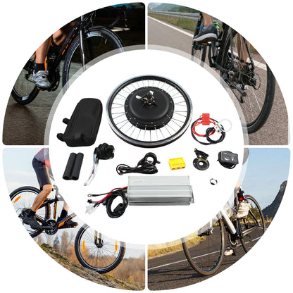 20 Inch E-Bike Rear Wheel Conversion Kit 48V 1000W , E-Bike Conversion Kit w/LED Display and Brushless Controller