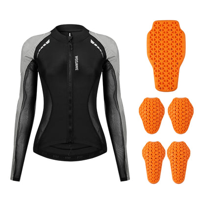WOSAWE Motorcycle Women Motorcycle Jacket Summer Biker Street Riding Jacket Elastic Breathable Motorcyclist Clothing