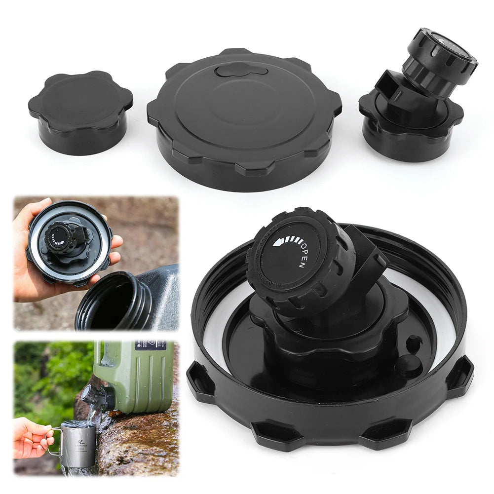 Camping Water Bucket Cover with Spigot Water Storage Container Lid Leak-Proof Water Tank Lid for Outdoor Picnic