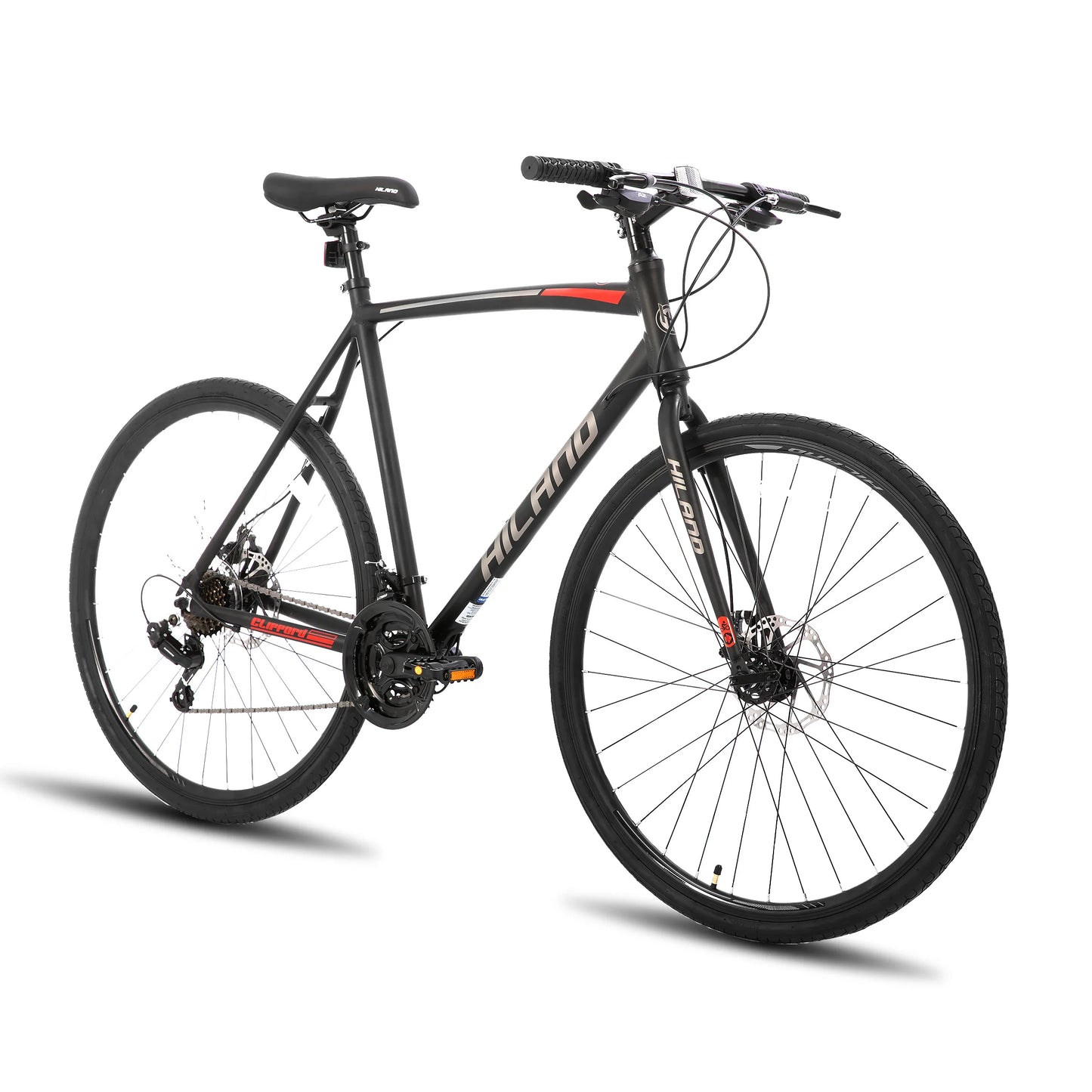 HILAND 700c Road Bike, 14 Speeds, Light Weight Aluminum Frame, Racing Bike City Commuting Road Bicycle for Men Women
