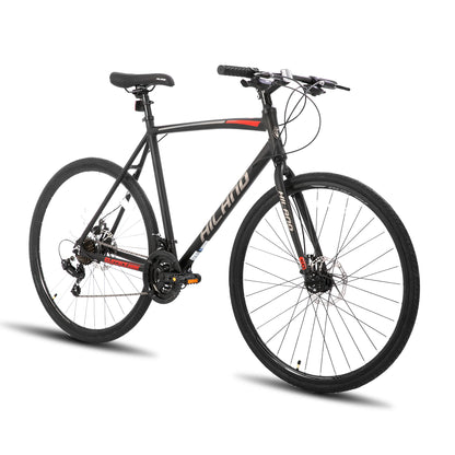 HILAND 700c Road Bike, 14 Speeds, Light Weight Aluminum Frame, Racing Bike City Commuting Road Bicycle for Men Women