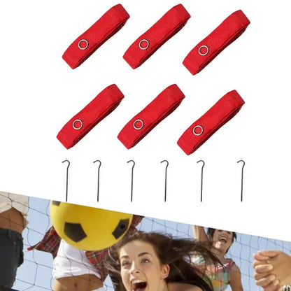 Volleyball Court Cords All-Weather Beach Volleyball Cords For Sand Stainless Spikes Included Portable Volleyball Cords For Beach