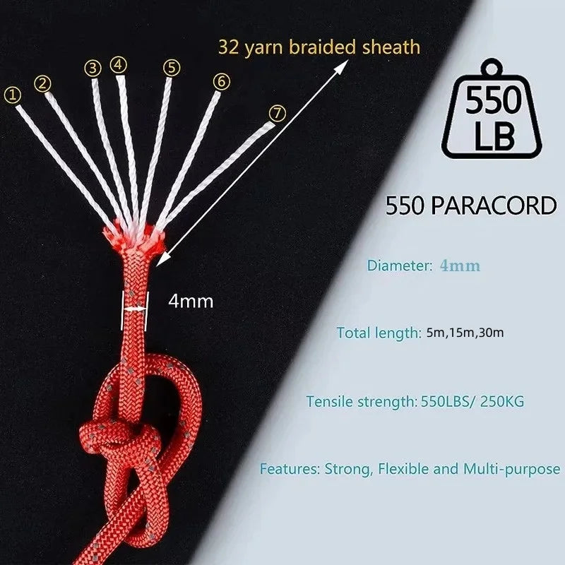 Reflective Paracord 550 Military