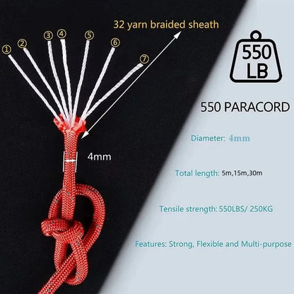 Reflective Paracord 550 Military