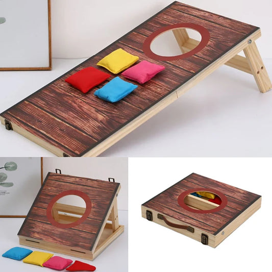 【Nice】Cornhole Set Outdoor Game Carrying Case Foldable Cornhole Game For Kids And Adult Indoor Or Outdoor Backyard Toss Games
