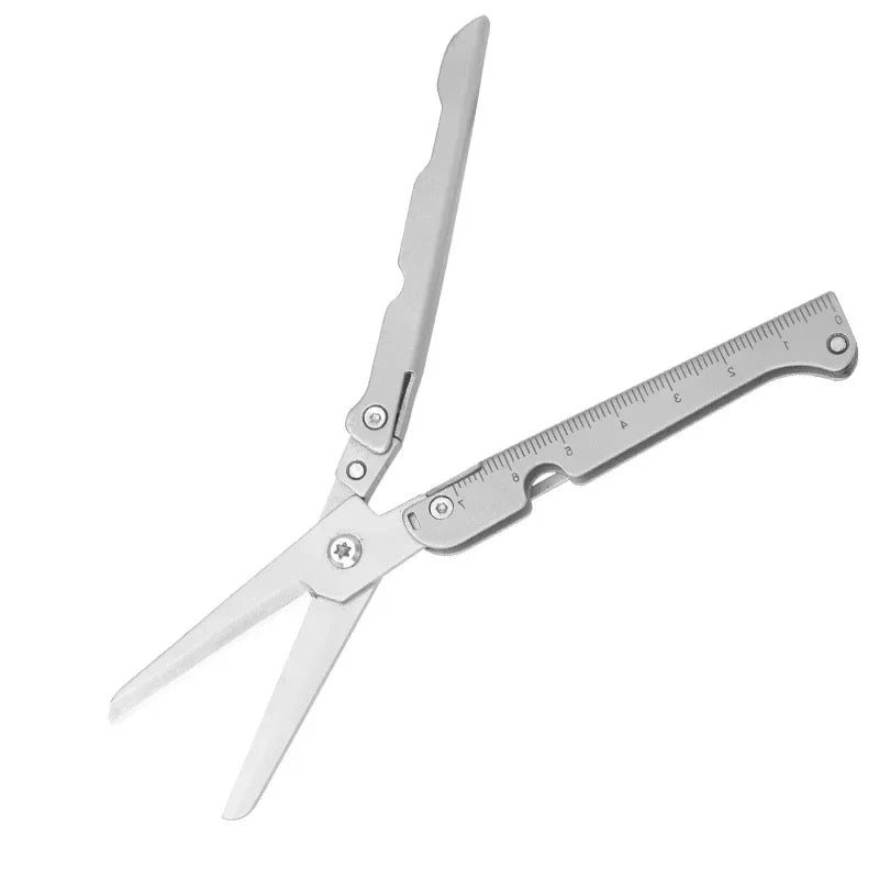 Outdoor Mini Multi-functional Scissors Portable Folding Knife Small Tool Folding Stainless Steel Scissors Camping Sacoche Homme