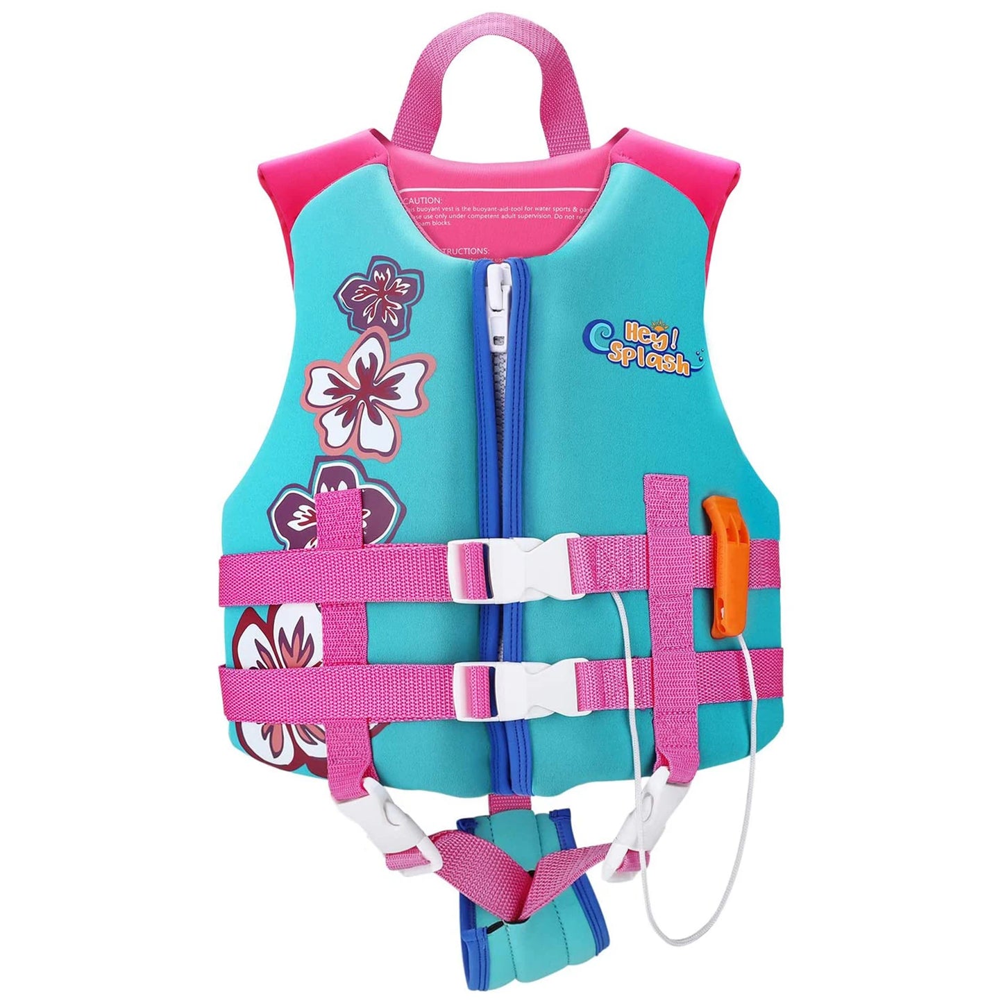 HeySplash Toddler Swim Vest Kids Floaties Swimming Jacket  Jumper Swimsuit with Adjustable Strap Float Puddle Vest for Child