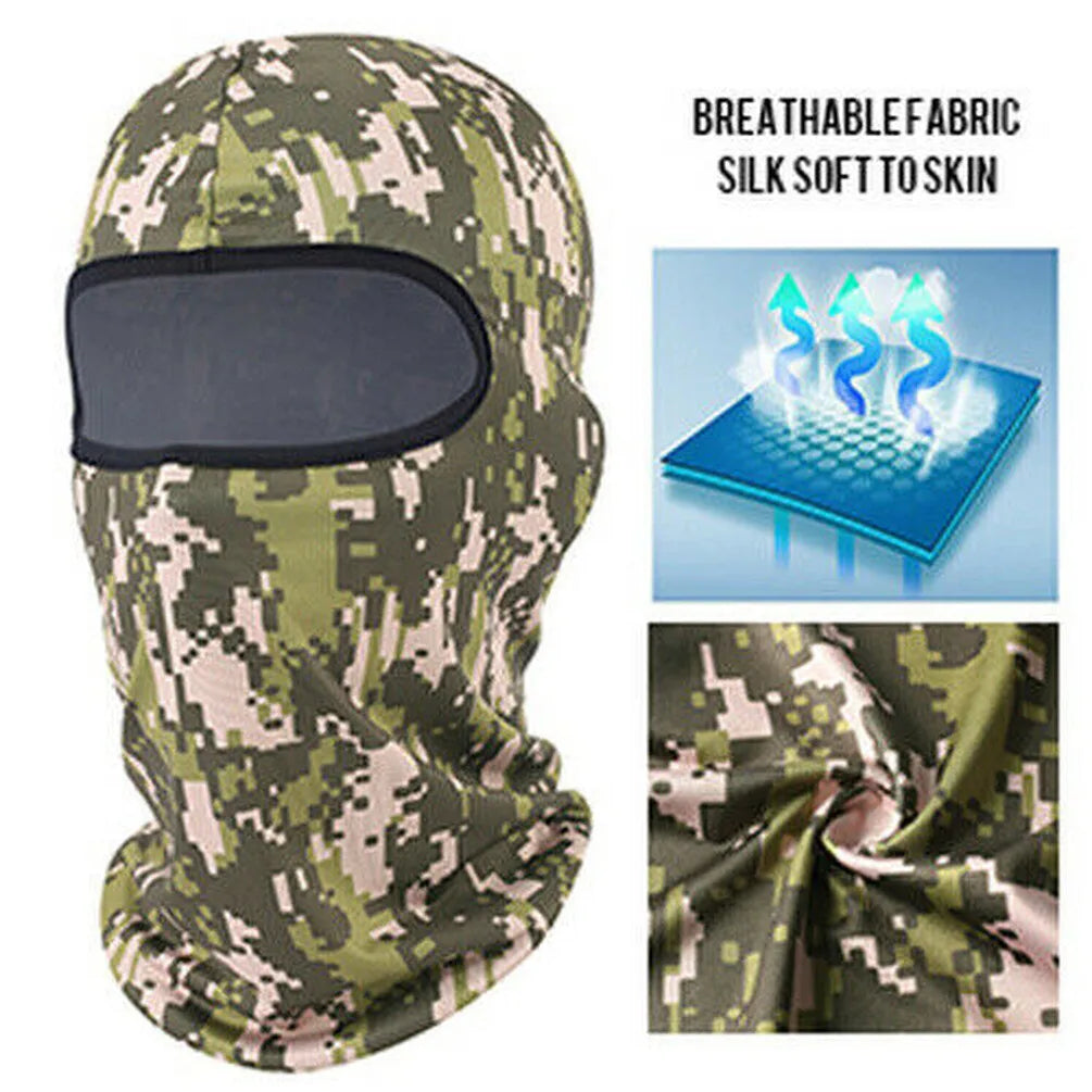 Tactical Balaclava Full Face Mask Scarf CS Wargame Hunting Bandana Hat Cycling Ski Mask Military Face Cover Hood for Men Women
