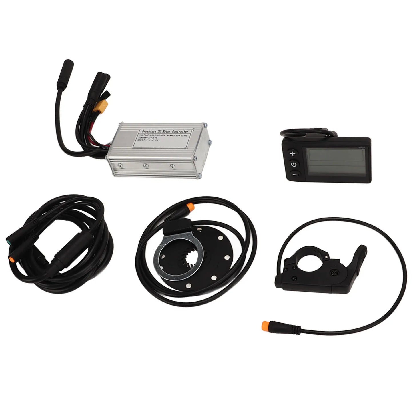 DC24V 36V 48V Electric Bike Conversion Kit with 17A 3 Mode Brushless Controller S866 Panel Electric Bicycle Thumb Throttle