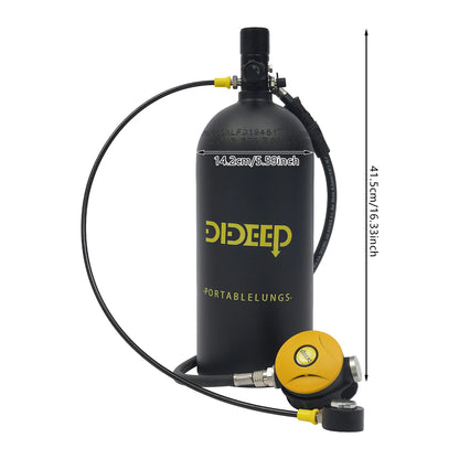 3L Scuba Tank Kit, Aluminum Diving Respirator with Mask & Backpack, 3000PSI for Snorkeling, Yoke 8mm Adapter